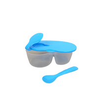 Load image into Gallery viewer, 2 Compartment Baby Feeding Bowl with Lid and Spoon