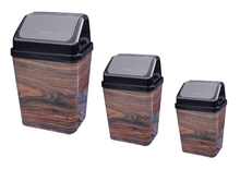 Load image into Gallery viewer, Wooden Elegance: Premium Wood Grain Finish Plastic Bin
