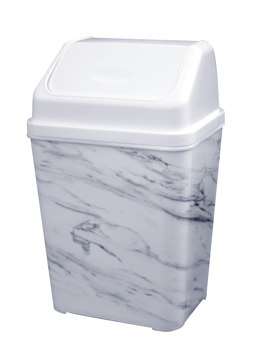 Marble Elegance: Premium Plastic Bin with Exquisite Marble Print