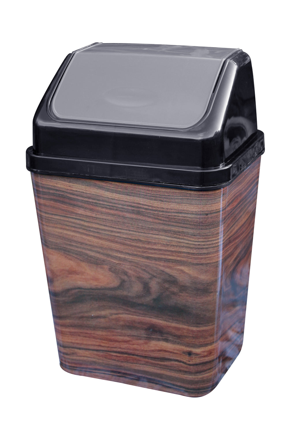 Wooden Elegance: Premium Wood Grain Finish Plastic Bin